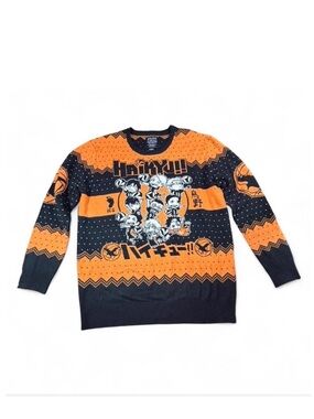 BoxLunch Haikyu Karasuno Anime Sweater Chibi Graphic Crunchyroll XL Christmas